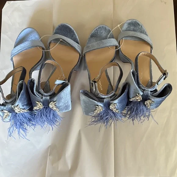 Antonio Melani Janie Velvet Platform Dress Sandals - Picture 4 of 12